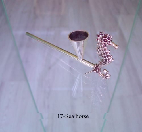 Silver weed pipe 17-Sea-horse.