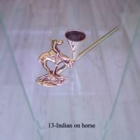 Silver weed pipe 13-Indian-on-horse.