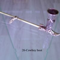 Silver weed pipe 26-Cowboy-boot.