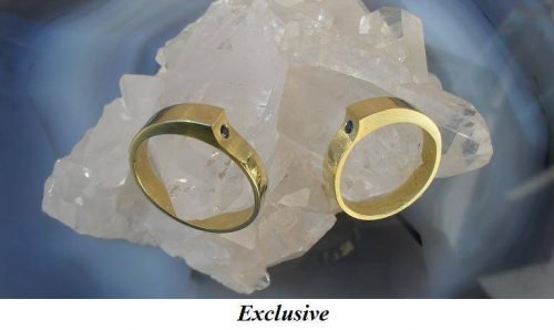 Gold 14crt. wave rings with Sapphires.