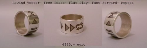 Music ring. Rewind vector- Free pause - Flat play - Fast forward - Repeat.