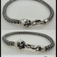 Silver Skull Bracelet.