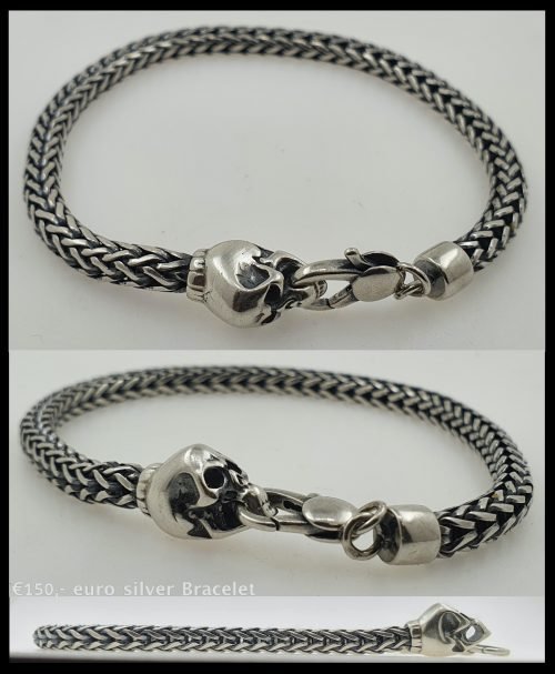 Silver Skull Bracelet.